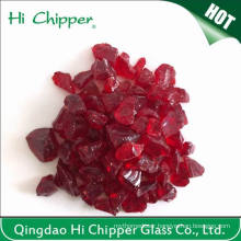 Crushed Dark Red Glass Chips